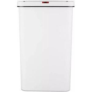 Tower T838005W White Rectangular Sensor Bin - Waste Container Tower T838005W White Rectangular Sensor Bin - Waste Container