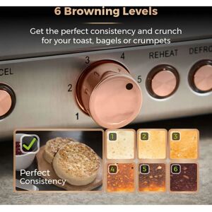 Tower T20051RGG - Grey and Rose Gold - 4-Slice Toaster Tower T20051RGG - Grey and Rose Gold - 4-Slice Toaster