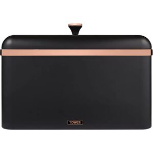 Tower Cavaletto Bread Bin - Black Steel Rectangular Storage Tower Cavaletto Bread Bin - Black Steel Rectangular Storage