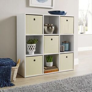 Home Source - Storage Cube 9 Shelf Bookcase - White Home Source - Storage Cube 9 Shelf Bookcase - White