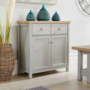 Home Source Grey Oak Sideboard - 2 Doors 2 Drawers Storage Cupboard Home Source Grey Oak Sideboard - 2 Doors 2 Drawers Storage Cupboard