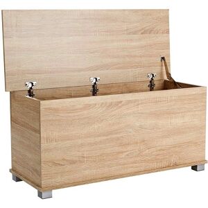 Home Source Malmo Sonoma Oak Ottoman - Storage Chest Toy & Blanket Box Home Source Malmo Sonoma Oak Ottoman - Storage Chest Toy & Blanket Box