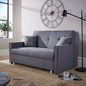 Home Source Charleston 2 Seater Folding Double Sofa Bed - Grey Home Source Charleston 2 Seater Folding Double Sofa Bed - Grey