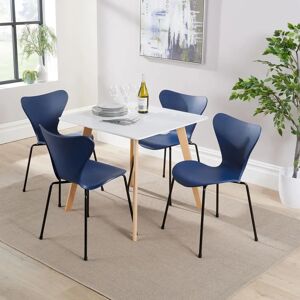 Home Source Trinity Table and 4 Penny Chairs Dining Set - Dining Table Set Home Source Trinity Table and 4 Penny Chairs Dining Set - Dining Table Set
