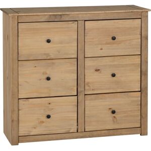 Seconique Panama 6 Drawer Chest - Waxed Pine - Bedroom Furniture Seconique Panama 6 Drawer Chest - Waxed Pine - Bedroom Furniture