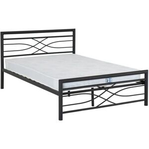 Seconique Kelly 4ft6 Double Black Metal Bed Frame - Bed Frame Seconique Kelly 4ft6 Double Black Metal Bed Frame - Bed Frame
