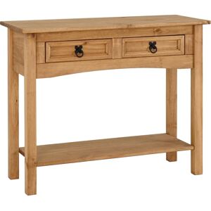 Seconique Corona Pine 2 Drawer Console Table Seconique Corona Pine 2 Drawer Console Table