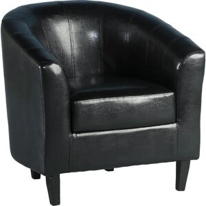 Seconique Tempo Tub Chair Black Faux Leather - Tub Chair Seconique Tempo Tub Chair Black Faux Leather - Tub Chair