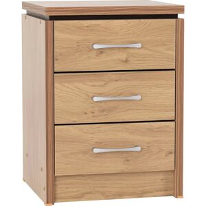 Seconique Charles 3 Drawer Bedside - Bedside Cabinet Seconique Charles 3 Drawer Bedside - Bedside Cabinet