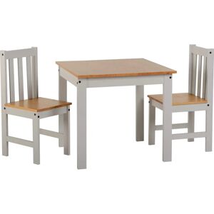Seconique Ludlow Grey & Oak Dining Set - Small 1+2 Seconique Ludlow Grey & Oak Dining Set - Small 1+2