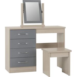 Seconique Nevada 4 Drawer Dressing Table Set Grey Gloss - Dressing Table Seconique Nevada 4 Drawer Dressing Table Set Grey Gloss - Dressing Table