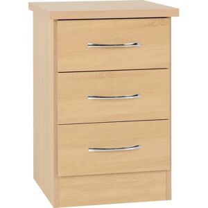 Seconique Nevada Sonoma Oak 3 Drawer Bedside - Bedroom Furniture Seconique Nevada Sonoma Oak 3 Drawer Bedside - Bedroom Furniture