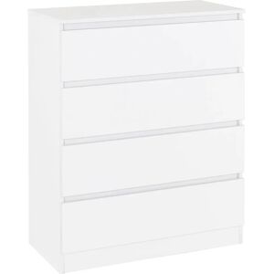 Seconique Malvern White 4 Drawer Chest - Chest of Drawers Seconique Malvern White 4 Drawer Chest - Chest of Drawers