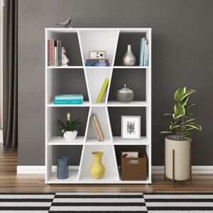 Seconique Naples 4 Shelf Bookcase - White Seconique Naples 4 Shelf Bookcase - White