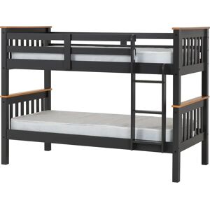 Seconique Neptune 3ft Bunk Bed - Grey & Oak - Space Saver Seconique Neptune 3ft Bunk Bed - Grey & Oak - Space Saver