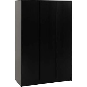 Seconique Malvern 3 Door Wardrobe - Black Finish, Hanging Rail & Shelving Seconique Malvern 3 Door Wardrobe - Black Finish, Hanging Rail & Shelving
