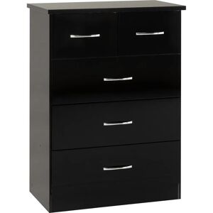 Seconique Nevada Black High Gloss 32 Drawer Chest - Chest of Drawers Seconique Nevada Black High Gloss 32 Drawer Chest - Chest of Drawers