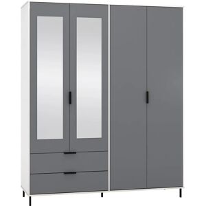 Seconique Madrid Grey White Gloss Wardrobe Seconique Madrid Grey White Gloss Wardrobe