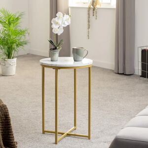 Seconique Dallas Marble Effect Side End Table - Furniture Seconique Dallas Marble Effect Side End Table - Furniture