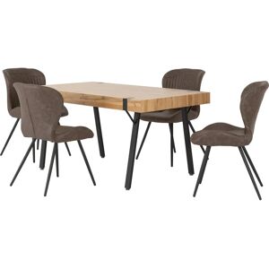 Seconique Treviso Oak Dining Table and Chairs - Classic Cozy Set Seconique Treviso Oak Dining Table and Chairs - Classic Cozy Set