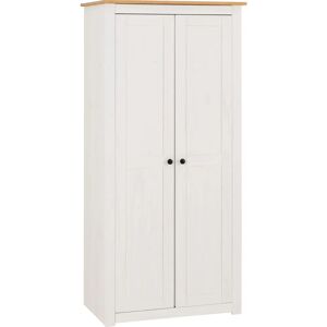 Seconique Panama White and Waxed Pine 2 Door Wardrobe - Wardrobe Seconique Panama White and Waxed Pine 2 Door Wardrobe - Wardrobe