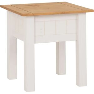 Seconique Panama Lamp End Table - White and Natural Wax Finish Seconique Panama Lamp End Table - White and Natural Wax Finish