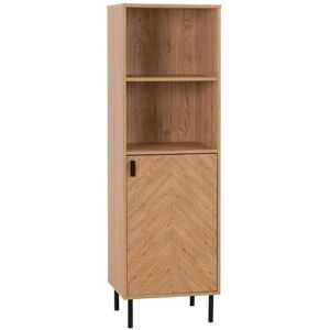 Seconique Seconique Leon 1 Door Oak 2 Shelf Bookcase - Cabinet Seconique Seconique Leon 1 Door Oak 2 Shelf Bookcase - Cabinet
