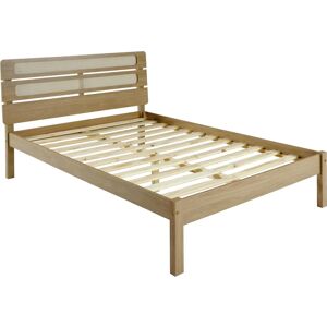 Seconique Santana 5ft Kingsize Bed Frame - Light Oak & Rattan Effect Seconique Santana 5ft Kingsize Bed Frame - Light Oak & Rattan Effect