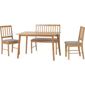 Seconique Austin Oak Dining Set Table Bench and 2 Chairs - Dining Set Seconique Austin Oak Dining Set Table Bench and 2 Chairs - Dining Set