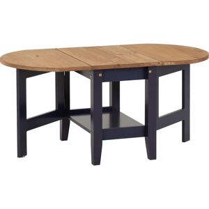 Seconique Santos Navy Blue Drop Leaf Coffee Table - Coffee Table Seconique Santos Navy Blue Drop Leaf Coffee Table - Coffee Table