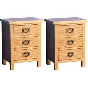 Wahwah Oakcroft Set Of 2 Bedside Cabinets - Bedside Tables Wahwah Oakcroft Set Of 2 Bedside Cabinets - Bedside Tables