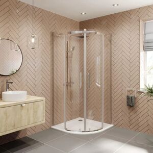Diamond 800 X 800mm Frameless Quadrant Shower Enclosure - Shower Enclosure Diamond 800 X 800mm Frameless Quadrant Shower Enclosure - Shower Enclosure