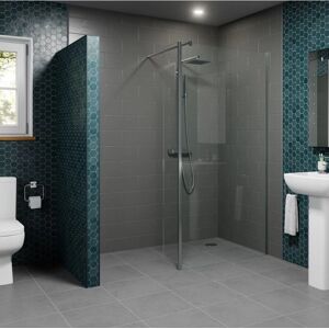 Diamond - Modern 900mm Walk In - 8mm Glass - Shower Screen Diamond - Modern 900mm Walk In - 8mm Glass - Shower Screen