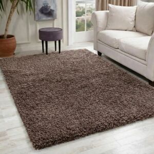 Serdim - Living Room Shaggy Rug - Taupe - 80x150cm - Rug Serdim - Living Room Shaggy Rug - Taupe - 80x150cm - Rug