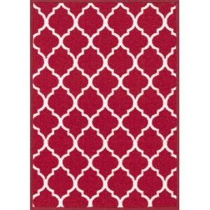 Serdim Rugs - Trellis - Red - 67x120 cm - Door Mat Serdim Rugs - Trellis - Red - 67x120 cm - Door Mat