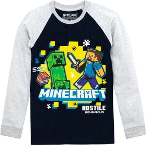 Camiseta de Manga Longa Minecraft Creeper e Steve - Camiseta Camiseta de Manga Longa Minecraft Creeper e Steve - Camiseta