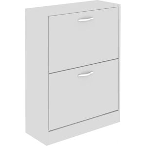 Vida Designs Shoe Cabinet with 2 Drawers - Shoe Storage Organizer - White - Shoe Cabinet Vida Designs Shoe Cabinet with 2 Drawers - Shoe Storage Organizer - White - Shoe Cabinet