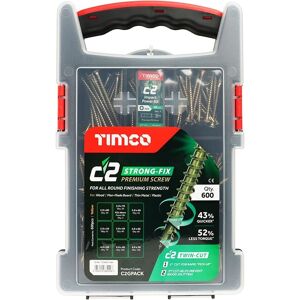 Timco C2 Strong-Fix Yellow Screws - Multi-Purpose 600 Pcs Timco C2 Strong-Fix Yellow Screws - Multi-Purpose 600 Pcs