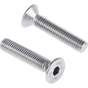 RS PRO Vite in acciaio inossidabile M8 x 40mm, testa svasata, passo 1.25mm - Vite RS PRO Vite in acciaio inossidabile M8 x 40mm, testa svasata, passo 1.25mm - Vite