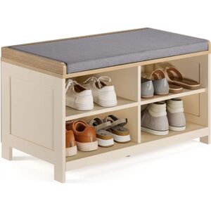Vonhaus - ShoeBench - Cream - 4 Shelves - Storage bench Vonhaus - ShoeBench - Cream - 4 Shelves - Storage bench