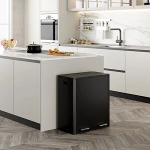 VonHaus - Recycling Kitchen Bin 60L - Black - Trash bin VonHaus - Recycling Kitchen Bin 60L - Black - Trash bin
