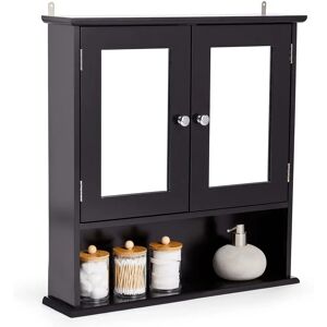 Dripex White Bathroom Mirror Cabinet - Wall Mounted, 2 Door Storage Dripex White Bathroom Mirror Cabinet - Wall Mounted, 2 Door Storage