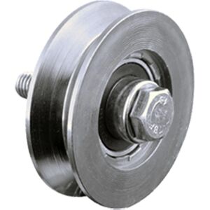 Roues en V de 120mm - Roulement à Billes - Acier - Publicité Roues en V de 120mm - Roulement à Billes - Acier - Publicité