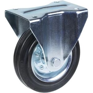 Zhongshan 160 Mm Fixed Castor with Black Rubber on Steel Zhongshan 160 Mm Fixed Castor with Black Rubber on Steel