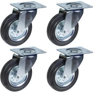 Zhongshan 160 mm Ruedas de Goma - Juego de 4 - Ruedas Giratorias Resistentes Zhongshan 160 mm Ruedas de Goma - Juego de 4 - Ruedas Giratorias Resistentes