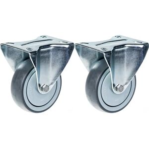 Zhongshan 100mm Castor Grey Rubber Tyre Fixed Strong - Casters Zhongshan 100mm Castor Grey Rubber Tyre Fixed Strong - Casters
