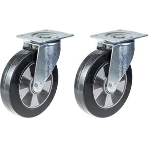 Roue de 152mm 6" Noire en Caoutchouc Résistante 660 Kg - Roue Lankhju Roue de 152mm 6" Noire en Caoutchouc Résistante 660 Kg - Roue Lankhju