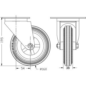 Roues Pivotantes en Acier Inoxydable 160mm - Roue Roues Pivotantes en Acier Inoxydable 160mm - Roue