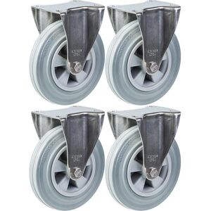 Parnells 200mm Roulettes en Acier Inoxydable - Fixe - 820kg Set Parnells 200mm Roulettes en Acier Inoxydable - Fixe - 820kg Set