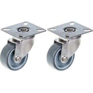 Roues pivotantes en acier inoxydable Parnells - 50mm Set de 2 Roues pivotantes en acier inoxydable Parnells - 50mm Set de 2